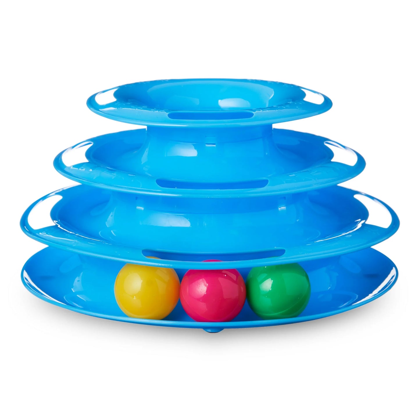 Vibrant Life Triple Chase 3-Tier Interactive Cat Toy Tower with Rolling Balls – Engaging Play for Cats & Kittens