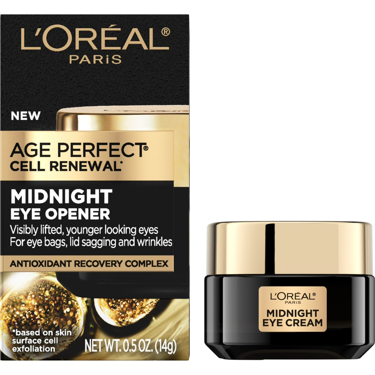 L'Oréal Paris Age Perfect Cell Renewal Midnight Anti-Aging Eye Cream with Antioxidants, 0.5 fl oz